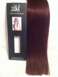 burgundy red hair extensions