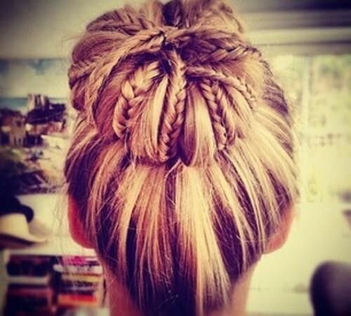 create a sock bun with extensions