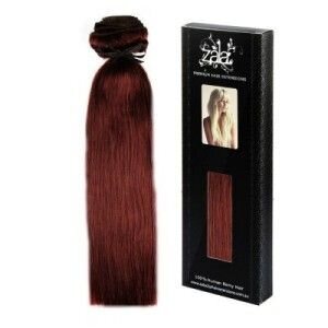 Burgundy red Clip in hair extensions