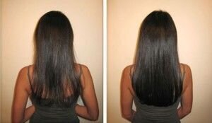 before and after tape hair extensions