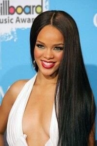 Rihanna's Sleek, Straight hair