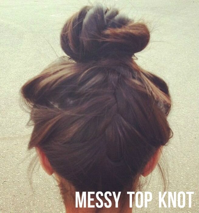 messy top knot