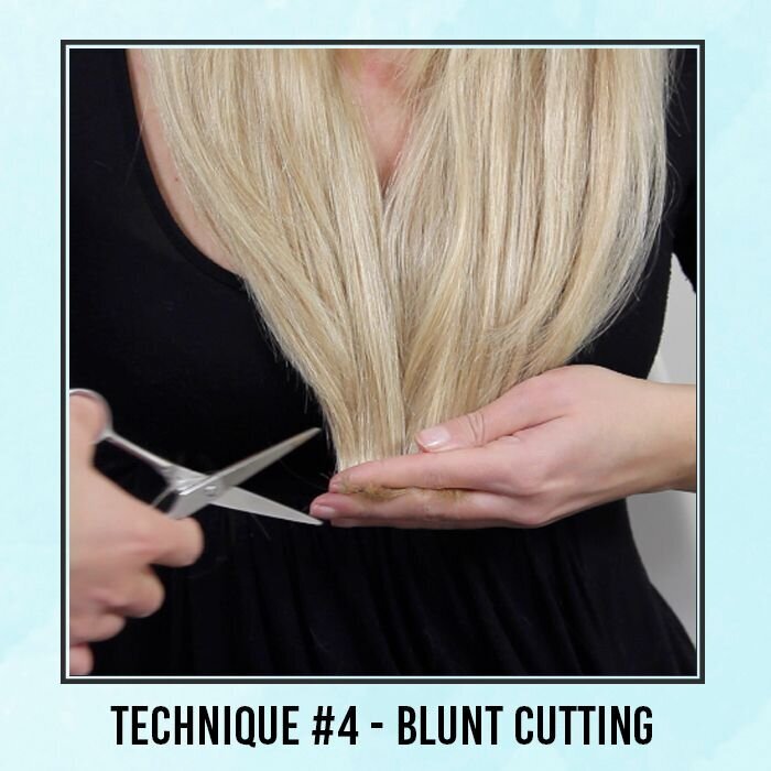 how to cut hair extensions to blend