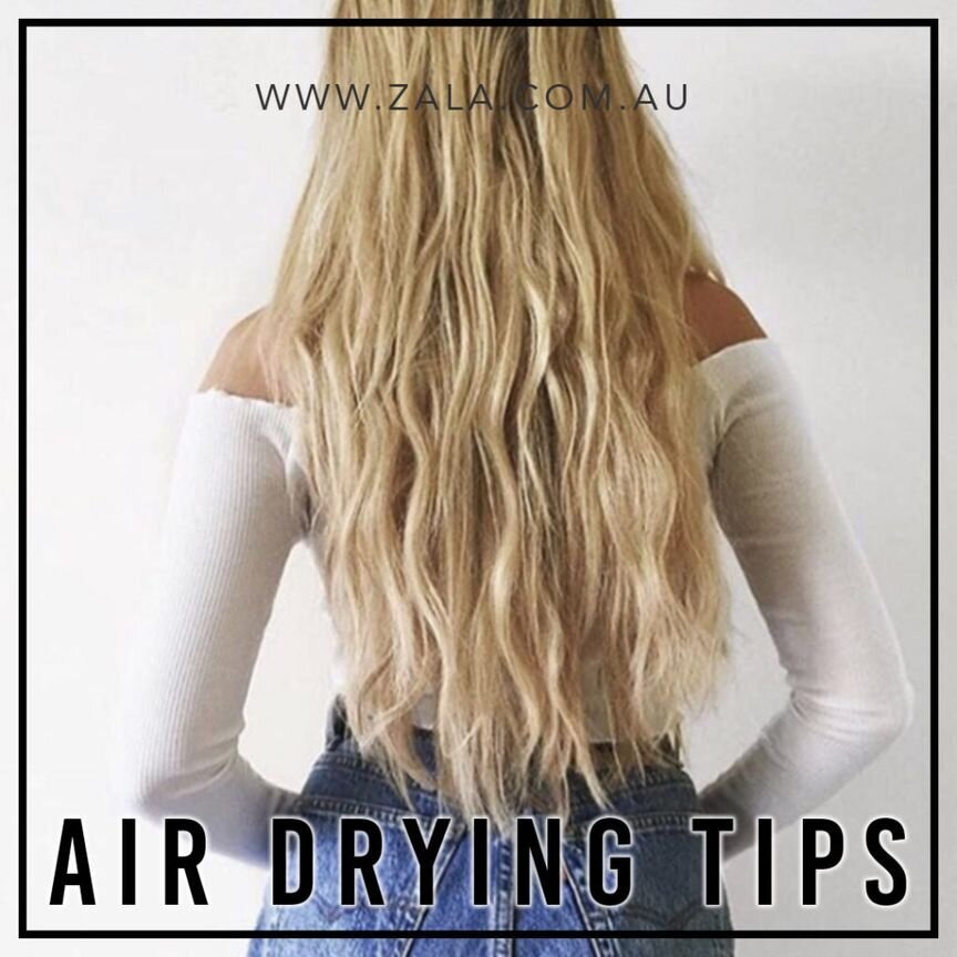 air drying hair tips