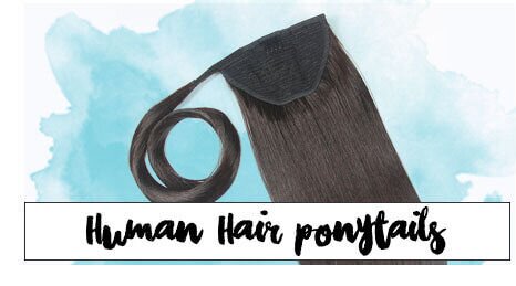 Human hair Clip Ponytails by ZALA