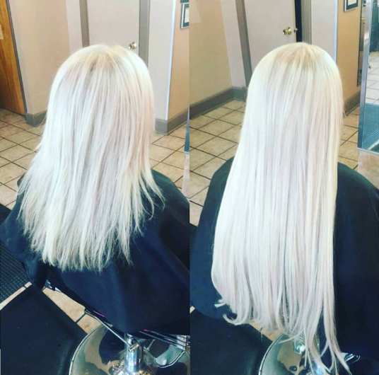 Platinum Blonde clip in hair extensions - Triple wefted ...