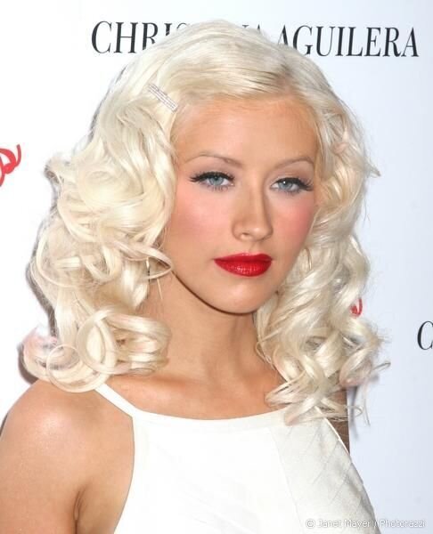 Christina platinum blonde hair