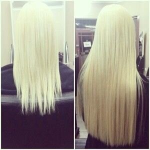 Before & After Tape Hair Extensions