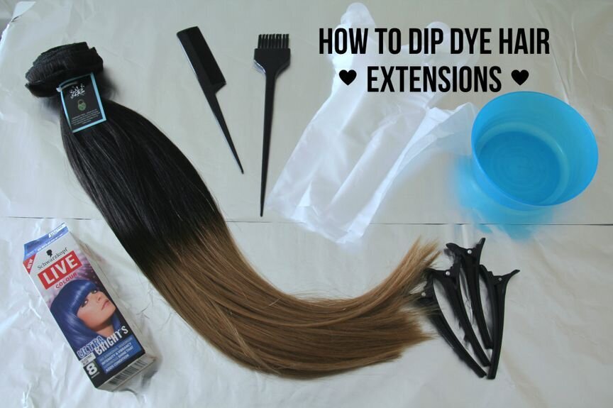 how to dip dye hair extensions