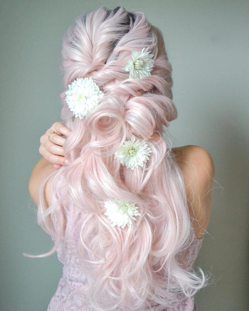 zala coloured wedding hair
