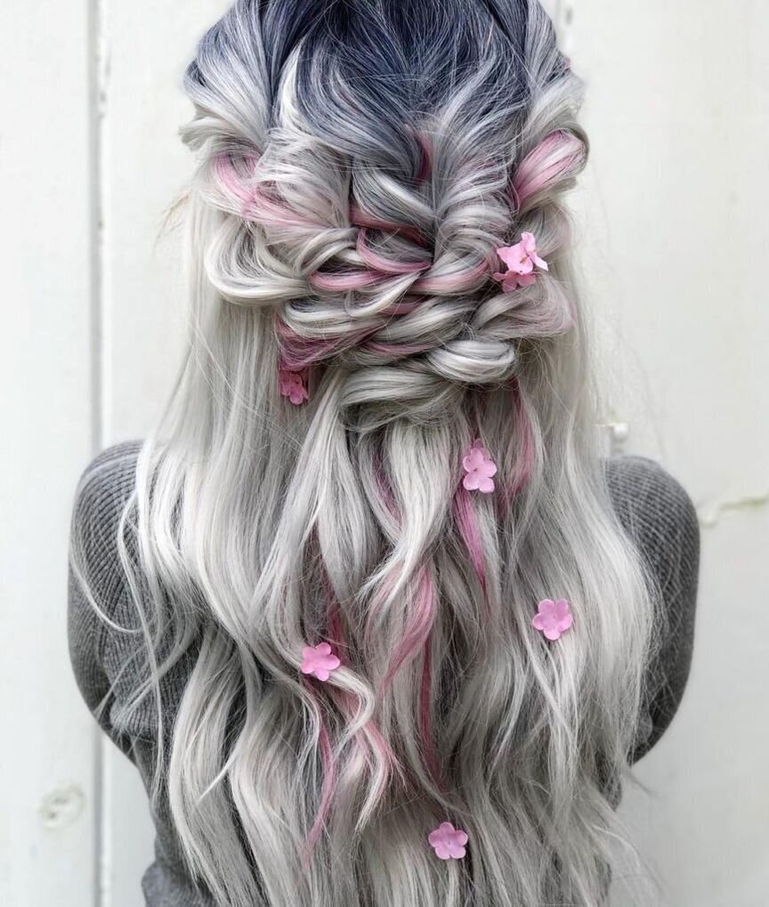 zala coloured wedding hair