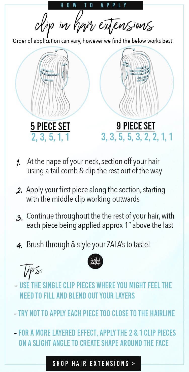 ZALA - HOW TO APPLY CLIP IN HAIR EXTENSIONS